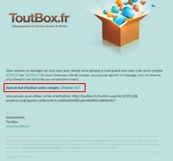 Validez votre compte Toutbox.fr