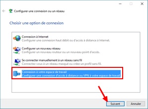 Configurer une connexion ou un réseau - Windows 10