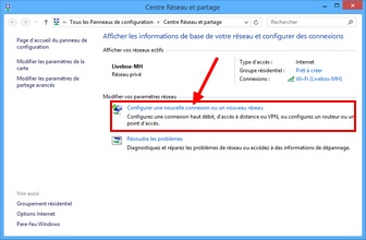 Centre de Réseau et Partage - Windows 8