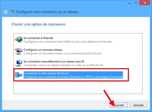 Configurer une connexion ou un réseau - Windows 8