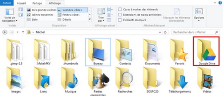 Dossier Google Drive sur PC
