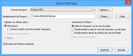 Audacity : Export multiple en plusieurs fichiers mp3