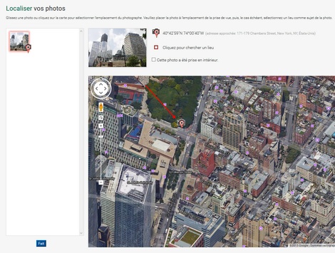 Placer des photos sur Google Maps / Google Earth