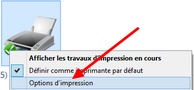 Modifier options d'impression (Brouillon, Photo,...)
