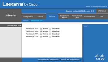 Activer Passthrough sur un routeur ADSL Linksys