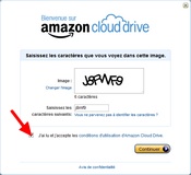 Validation compte Amazon Cloud Drive