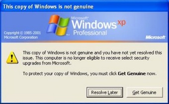 Notification WGA (Windows Genuine Advantage