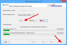 DVD Audio Extractor : Encodage des pistes audio