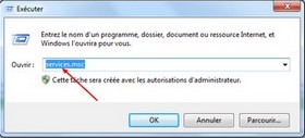 Ouvrir l'outil de gestion des services de Windows