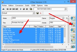 Extraction CD audio avec CDex