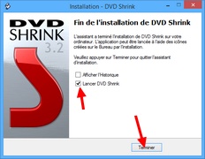DVD Shrink : Fin de l'assistant d'installation