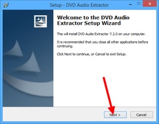 DVD Audio Extractor : Fenêtre de bienvenue de l'assistant d'installation