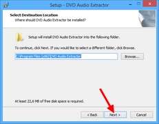 DVD Audio Extractor : Choix du dossier d'installation