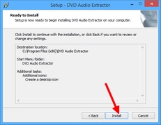 DVD Audio Extractor : Options d'installation