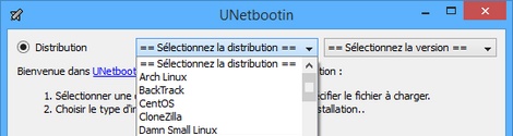 Unetbootin pour créer une clé USB bootable avec Linux