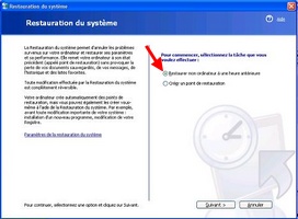 Créer un point de restauration Windows XP
