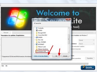 RT Seven Lite : Créer un nouveau dossier pour stocker les fichiers de Windows 7