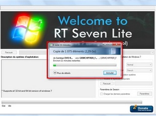 RT Seven Lite : Copie des fichiers d'installation 
de Windows 7 sur le disque dur